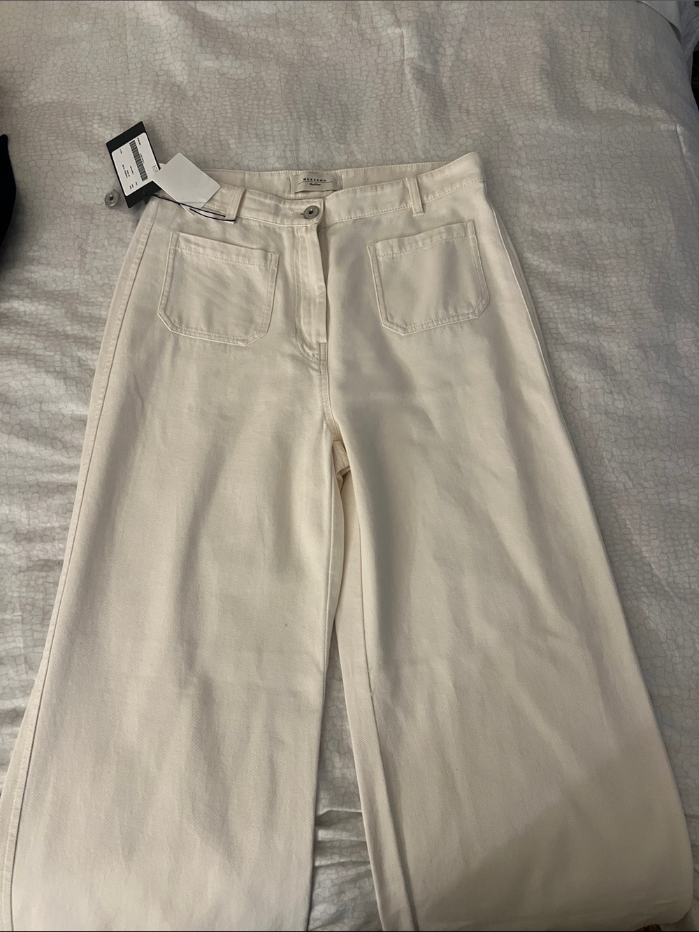 Wide Leg Ivory/Off-White weekend max Mara Jeans